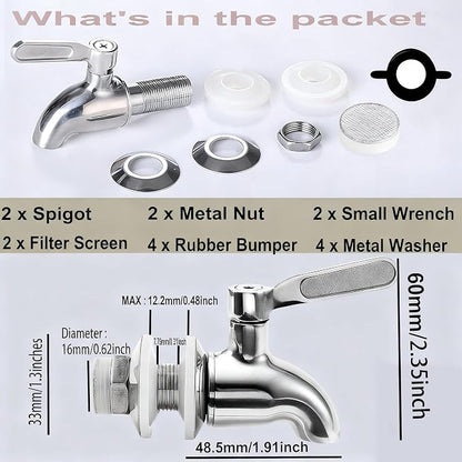 Lulonpon 1 Pieces Dispenser Faucets, Stainless Steel Spigot - Image 3