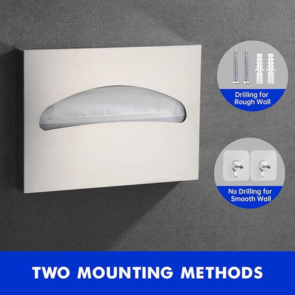 Toilet Seat Cover Dispenser Wall Mounted SUS 304 Stainless Steel Brushed - Image 3