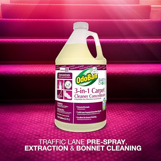 OdoBan Professional Series 3-in-1 Carpet Cleaner Concentrate, Made in the USA - Image 4