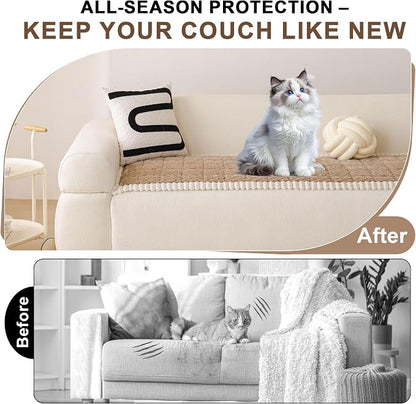 OTOB Couch Covers for Sofa Pet Friendly, Washable & Non Slip Fuzzy Dog Couch - Image 2
