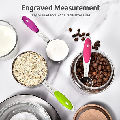 Measuring Cups : U-Taste 18/8 Stainless Steel Measuring Cups and Spoons Set of - Image 4