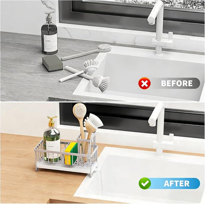 Cisily Sponge Holder for Kitchen Sink, Sink Caddy Organizer - Image 6