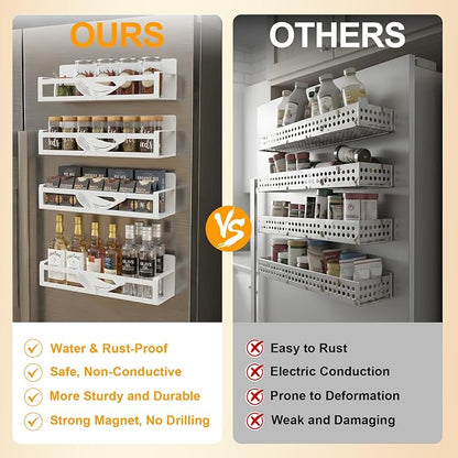 Magnetic Spice Rack for Refrigerator, Space Saving Magnetic Shelf for Fridge - Image 6