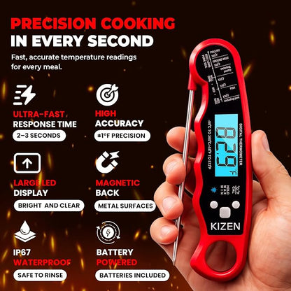 KIZEN Instant Read Meat Thermometer Digital - Image 2