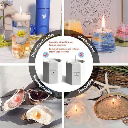White Pearled Candle 18oz Luxury Sand Candle Granulated Wax - Image 4