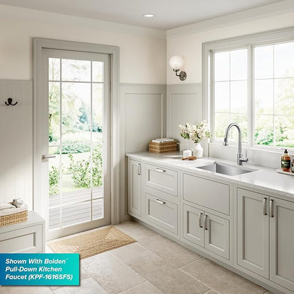 Kraus KHU101-24L Standart PRO 24-inch Undermount 16 Gauge Single Bowl Laundry and Utility Sink, 24 Inch, Tight Radius