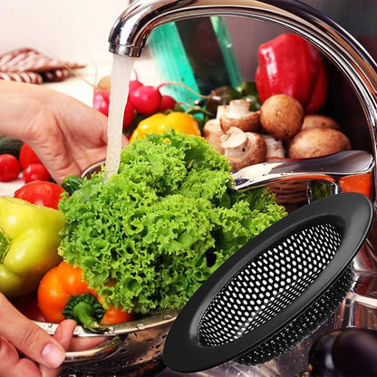 2 Pcs Black Stainless Steel Mesh Sink Drain Strainer, 3.54" Top/2.16" Kitchen - Image 3