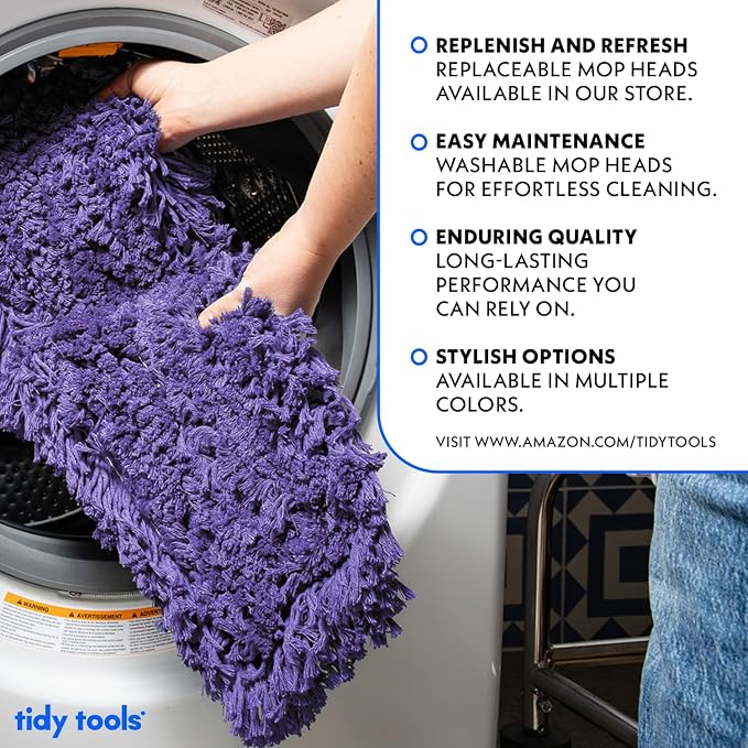 36 Inch Purple Commercial Dust Mop & Floor Sweeper – Wood Handle Floor Mop - Image 5