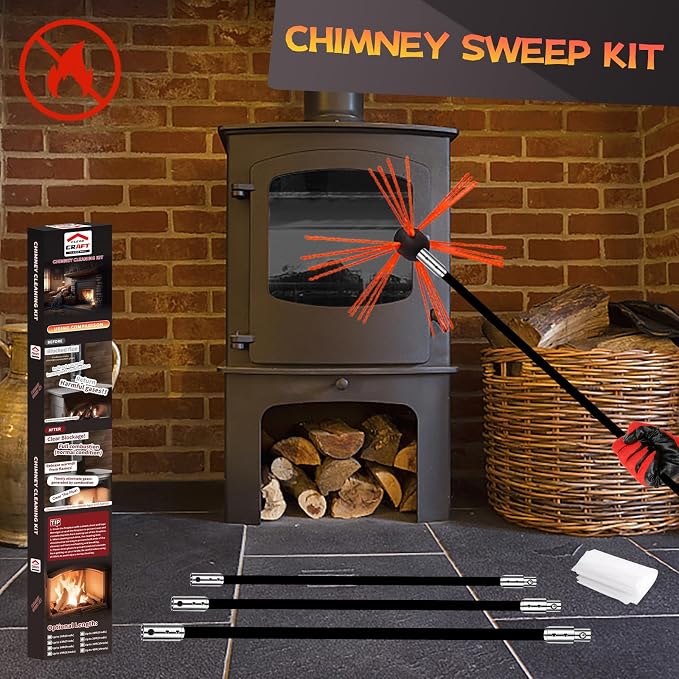 33 Feet Chimney Sweep Kit, Chimney Cleaning Kit - Image 7