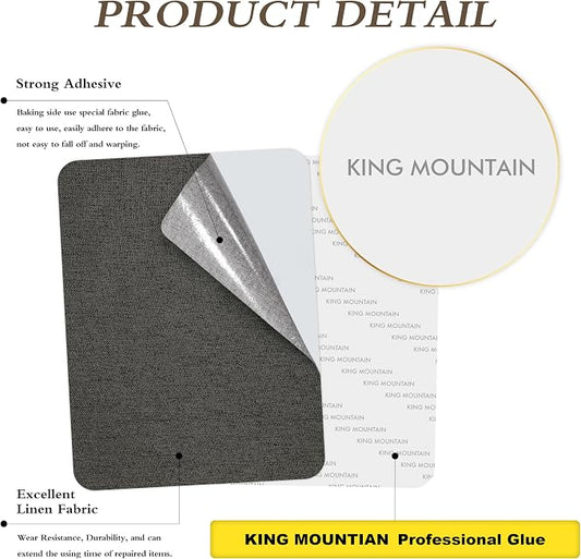 KING MOUNTAIN Fine Linen Repair Patches, Self-Adhesive Linen Fabric Patches - Image 2