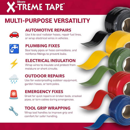X-Treme Tape MOCAP Heavy Duty Electrical Tape, Self-Fusing Silicone Rubber - Image 3