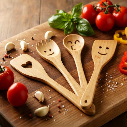Fun Wooden Spoons for Cooking 5 Piece - Image 6