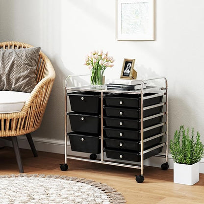 GOFLAME 9-Drawer Rolling Storage Cart, Mobile Utility Cart - Image 9