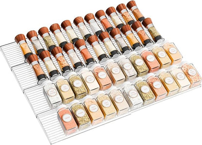 Yieach 8 Pack Adjustable In Drawer Spice Organizer by Yieach