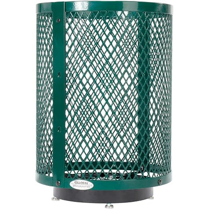 Global Industrial Outdoor Diamond Steel Trash Can - Image 3