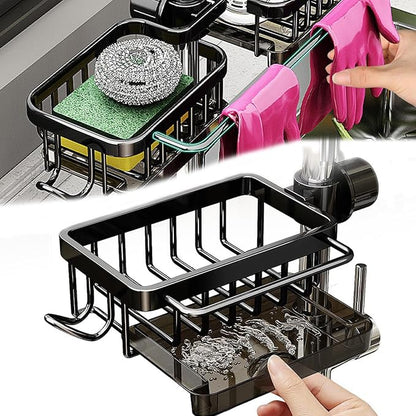 Kitchen Sink Faucet Organizer Multifunction Sponge Holder Organizer Sink Drain by Unknown