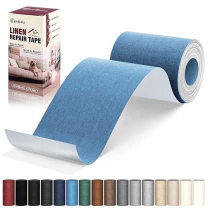 Linen Repair Tape 4x79 inch, Self Adhesive Fabric Patches, Linen Patch Tape Kit by Cahomo