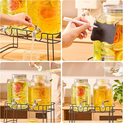 1 Gallon Glass Drink Dispensers - Image 5