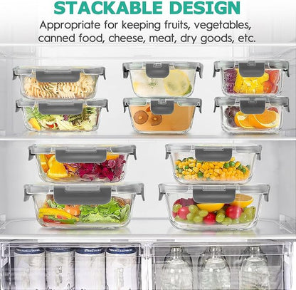 AMALEKO 34pc Glass Food Storage Containers - Image 5