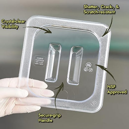 CURTA 6-Pack 1/4 Size 6" Deep NSF Polycarbonate Food Pans - Image 7