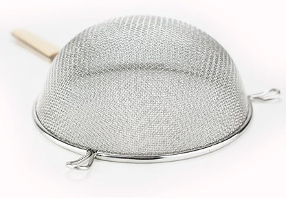 Huji Stainless Steel Fine 8" Double Mesh Food Strainer Colander Sieve Sifter - Image 6