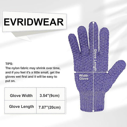 Evridwear Exfoliating Gloves for Shower, 100% Nylon Thick Soft Medium Heavy - Image 6