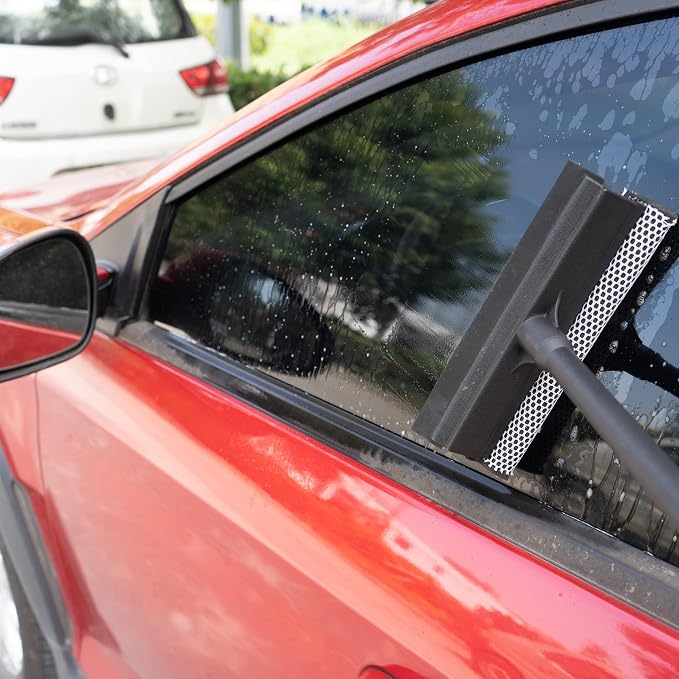Matthew All Purpose Window Squeegee w/Premium Microfiber Cloth, Car Squeegee - Image 5