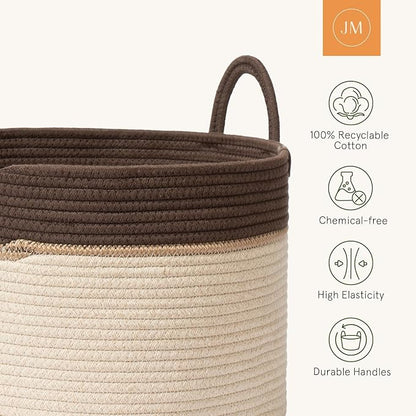 LA JOLIE MUSE Woven Basket Rope Storage Baskets - Image 5