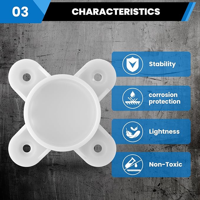 10 Pcs 3/4" PVC Flange Fittings, Table Screw Caps PVC Fittings - Image 4