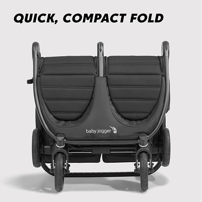 Baby Jogger City Mini GT2 All-Terrain Double Stroller with Forever Air Rubber Tires and All-Wheel Suspension Pike Exclusive Includes Belly Bars Leatherette Handlebar and Premium Fabric