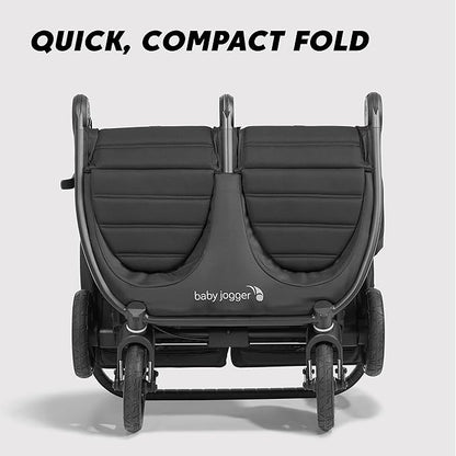 Baby Jogger City Mini GT2 All-Terrain Double Stroller with Forever Air Rubber Tires and All-Wheel Suspension Pike Exclusive Includes Belly Bars Leatherette Handlebar and Premium Fabric