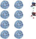 BonusLife 8-Pack Mop Head for O-Ceda RinseClean Spin Mop Refill 2-Tank System Only Easy Cleaning Microfiber Replacement