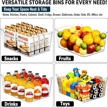 12 PACK Multi-Use Clear Plastic Storage Bins - Image 7
