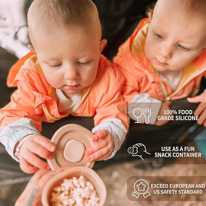Moonkie Silicone Baby Food Containers | 8oz/4 oz Baby Food Storage Jars - Image 3