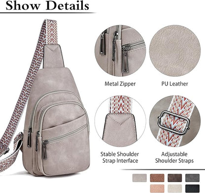 Sling Bag Crossbody Bags for Women Small Cross Body Bag Fanny Packs Chest Sling Purse for Daily Travel Leisure Sport