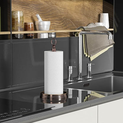 KASUNTO Paper Towel Holder Steel Paper Holder countertop，Black Paper Towel - Image 6