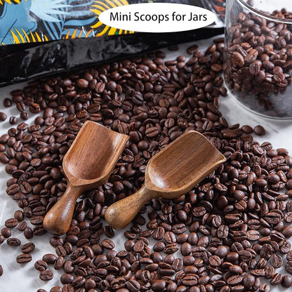 Wooden Scoop for Canisters 6PCS Acacia Wood Scoops for Jars Measuring Spoons - Image 6