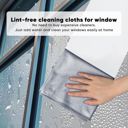 HOMEXCEL Microfiber Glass Cleaning Cloths 6 PK, Lint Free Streak Free, Reusable - Image 2