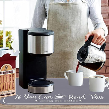 Coffee Bar Mat for Countertops 18inx24in, Absorbent Hide Stain Anti-Slip Cafe - Image 3
