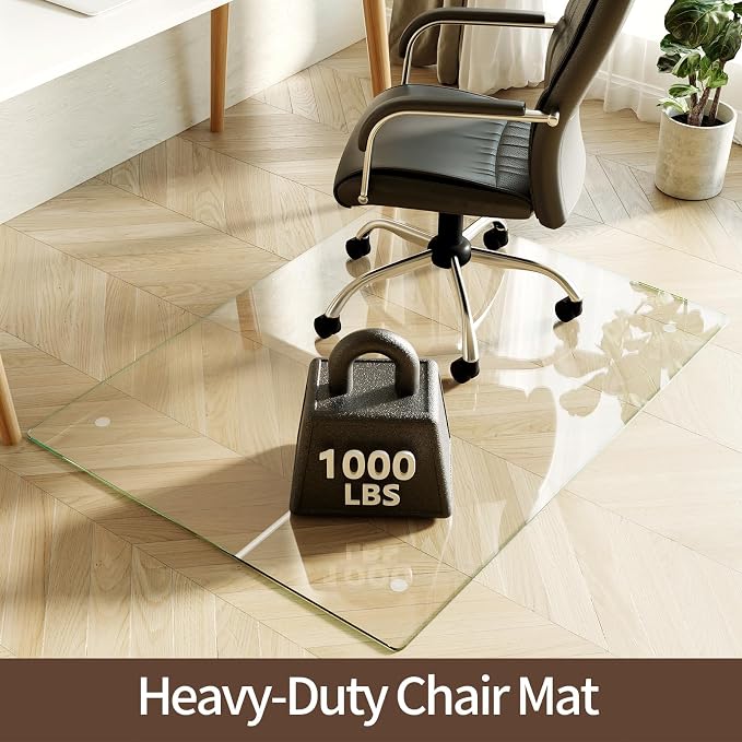Koonmi Tempered Glass Chair Mat 40"x48" - Image 3