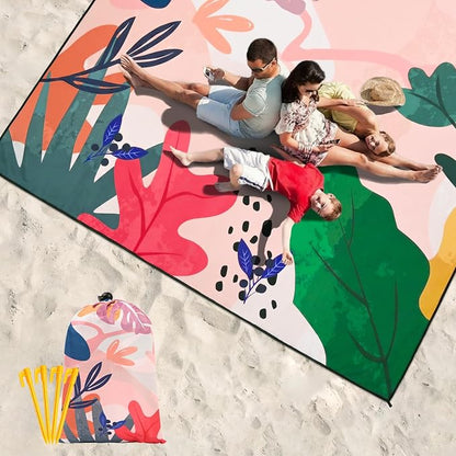 HIHOHO Beach Blanket Waterproof Sandproof Extra Large Beach Mat 79" X - Image 6