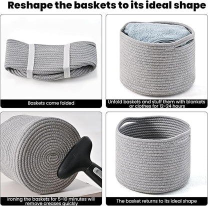Small Storage Baskets for Organizing, Organizer Baskets for Shelves, Small - Image 7