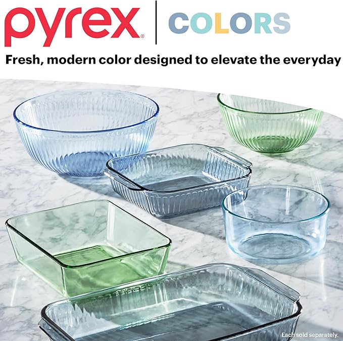 Pyrex Colors Tinted Sculpted Tinted Glass Mixing Bowls - Image 5