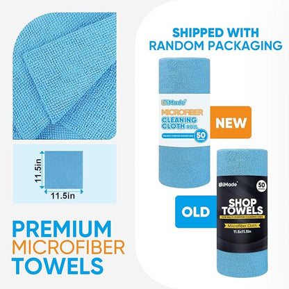 Microfiber Cleaning Cloth, 300 Sheets Shop Towels Commercial Grade Washcloths - Image 3