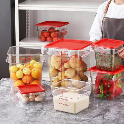 4 Pack 8 Quart Square Clear Food Storage Containers - Image 3