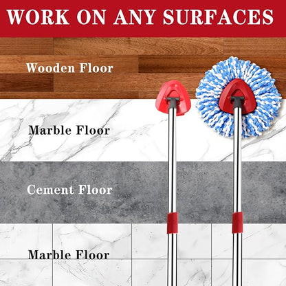 4 Pack Spin mop Replacement Head, Spin mop Scrub Brush, Microfiber Mop Refills - Image 6