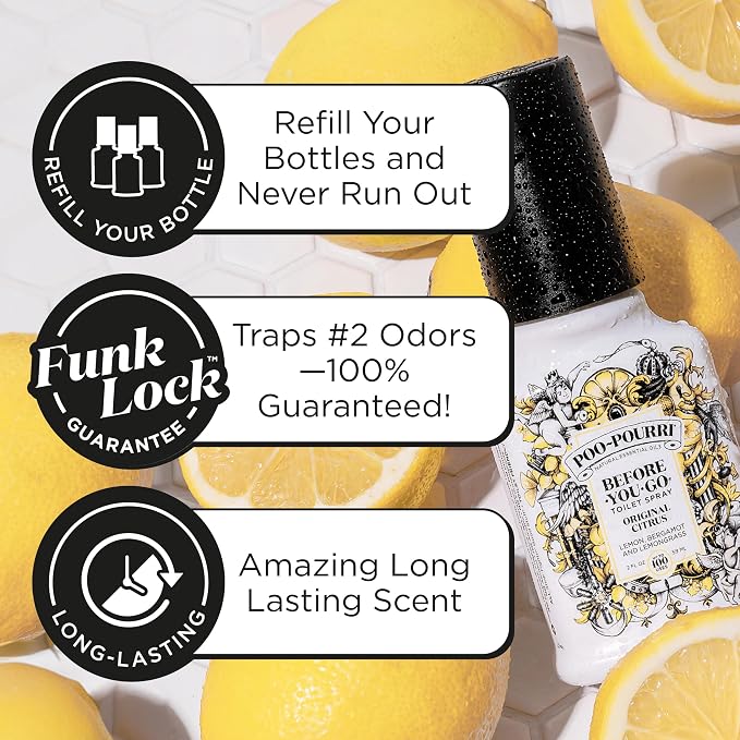 Poo-Pourri Before-You-Go Toilet Spray Refill, Original Citrus, 16 Fl Oz - Image 4