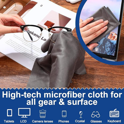 Frienda 12 Pack Large Microfiber Glass Cleaning Cloths 12 x 12 Inch Oversized - Image 4