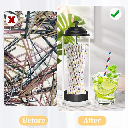 Straw Holder for Standard Size Drinking Straws, Acrylic Plastic Straw Dispenser - Image 4