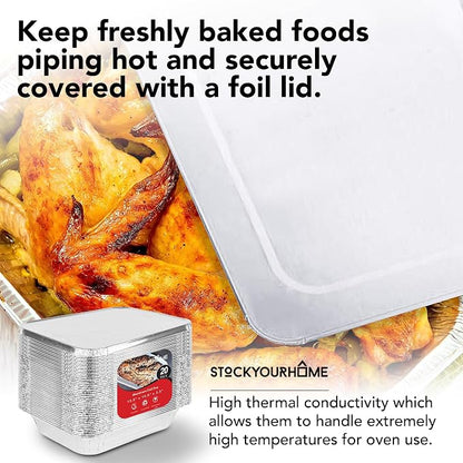 Stock Your Home Foil Pans with Lids - Image 7